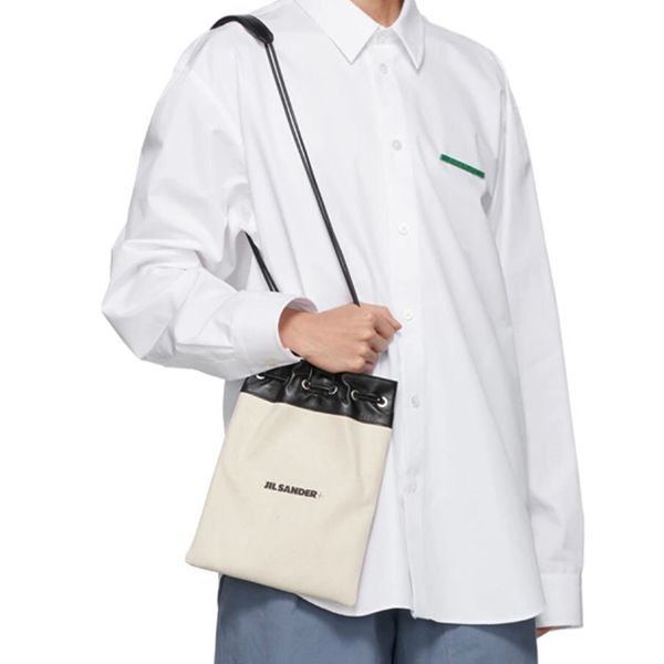 大人気!ジルサンダー 偽物 ベージュ & ブラック クロスボディ バッグ